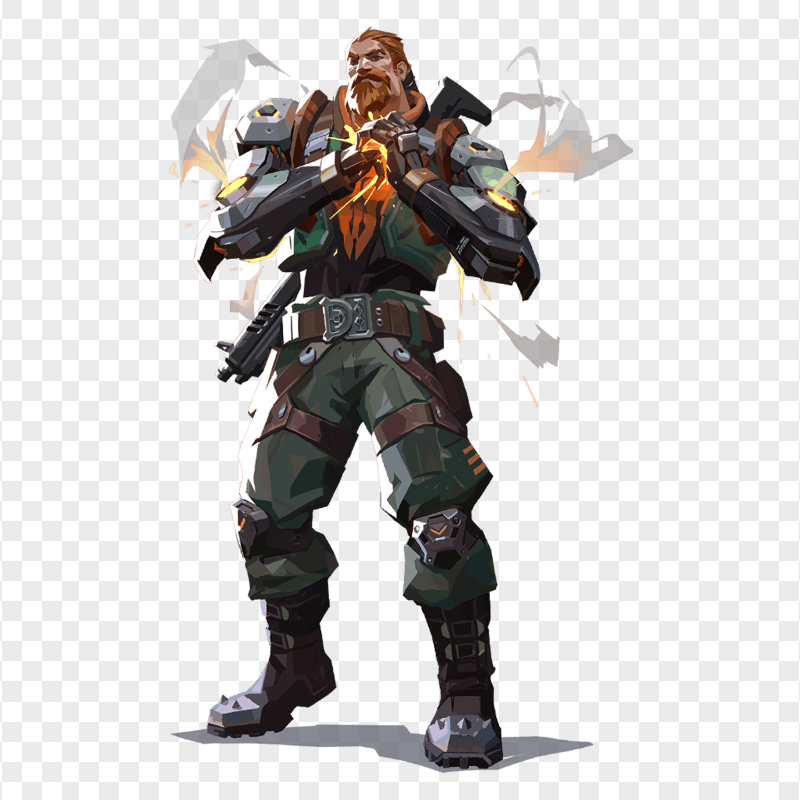 HD Breach Valorant Agent Character PNG