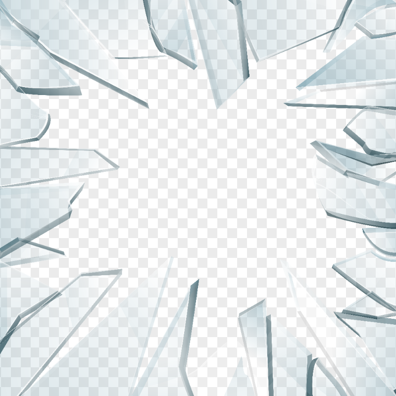 HD Broken Glass Effect Transparent PNG
