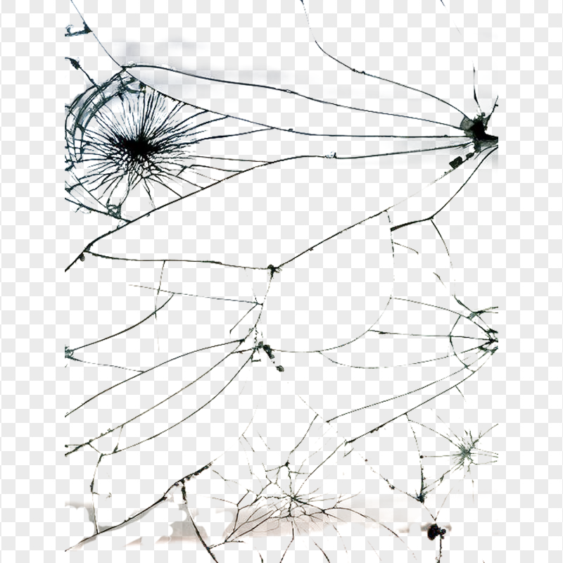 HD Broken Glass Screen Effect PNG