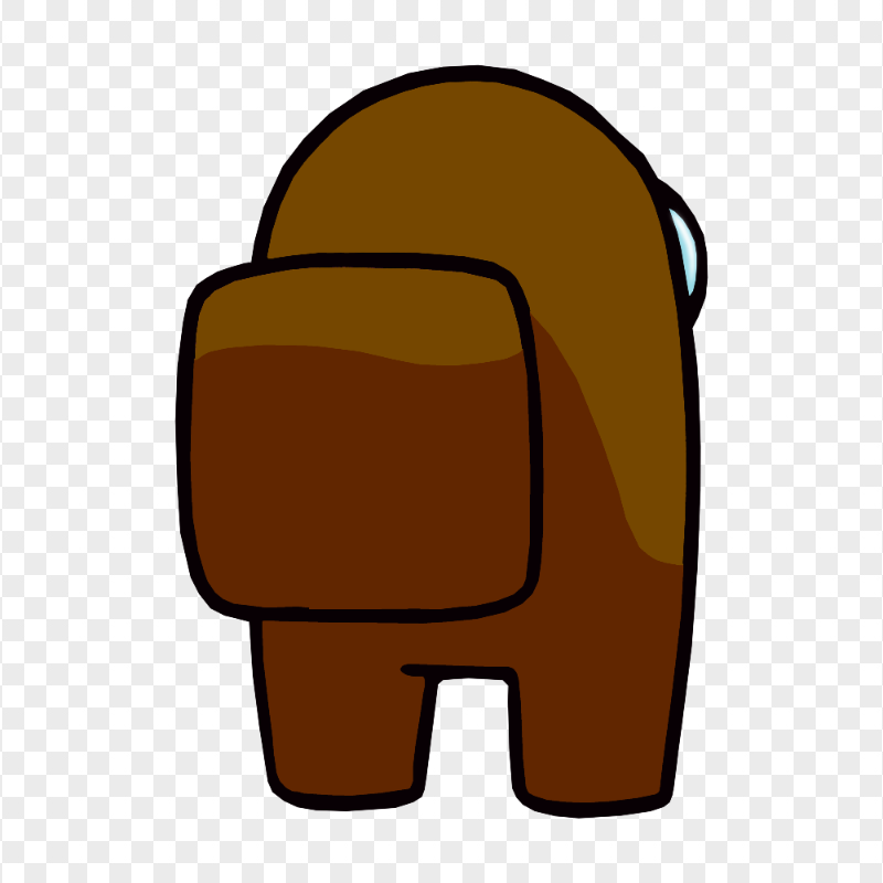 HD Brown Among Us Character Back View PNG