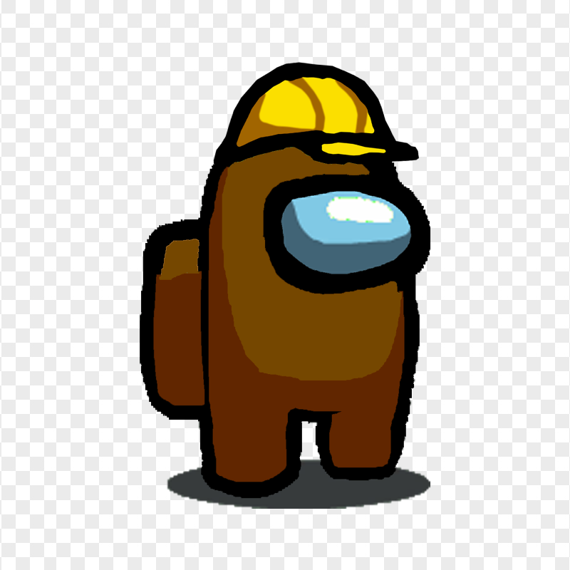 HD Brown Among Us Crewmate Character Hard Hat PNG
