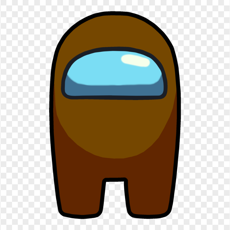 HD Brown Among Us Crewmate Front View PNG