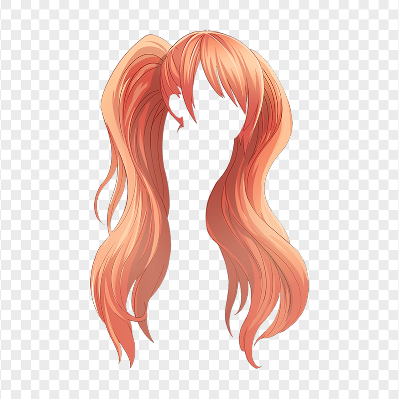 HD Brown Anime Girl Hair Transparent PNG