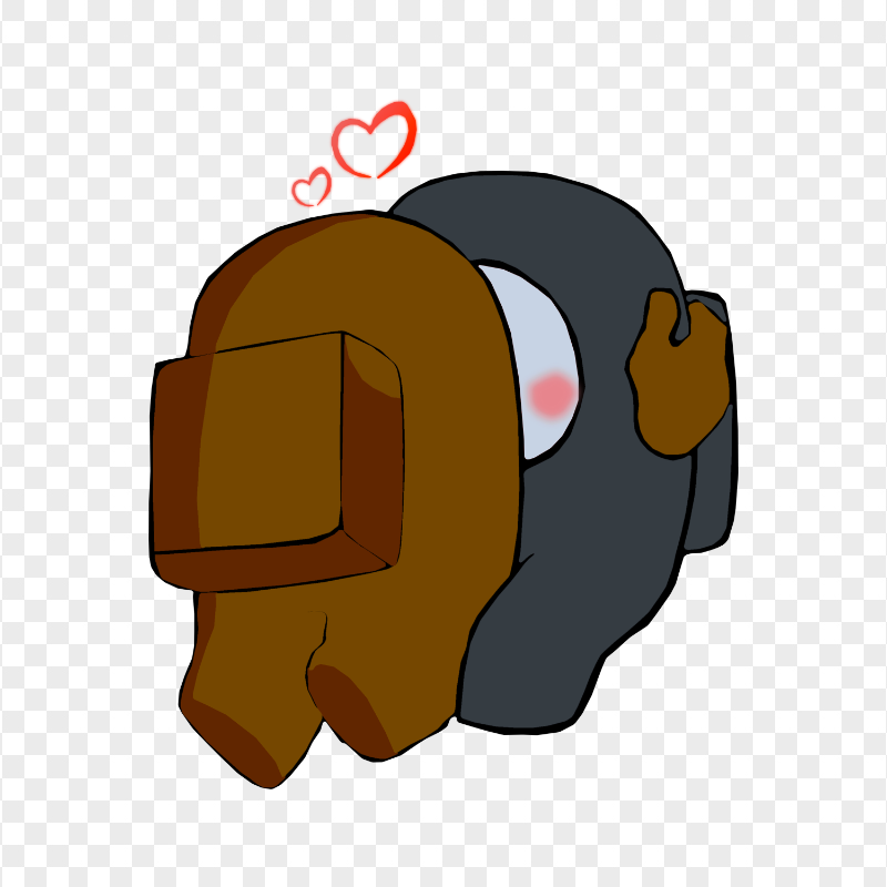 HD Brown Kiss Black Among Us Characters In Love PNG