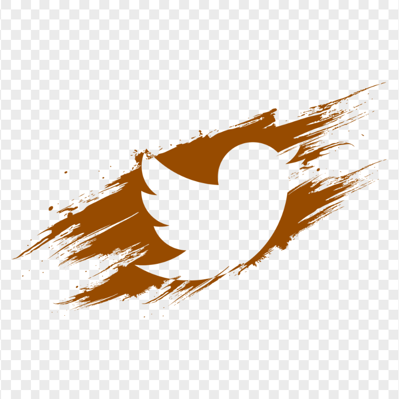 HD Brown Twitter Brush Stroke Icon PNG