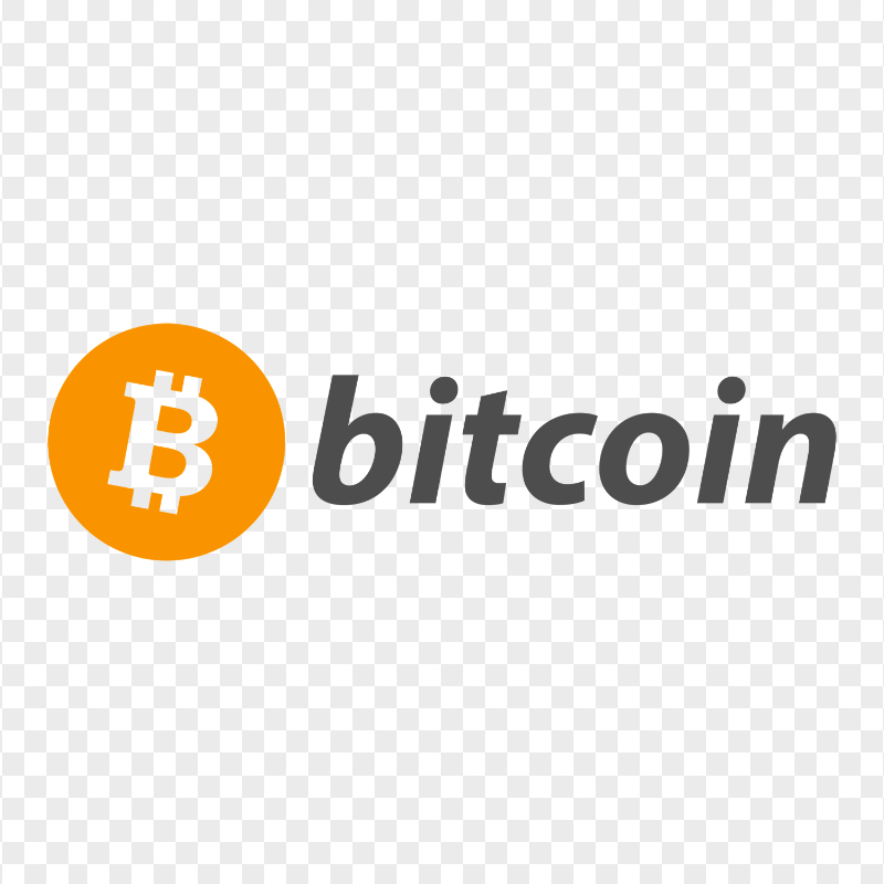 HD BTC Bitcoin Text Logo PNG