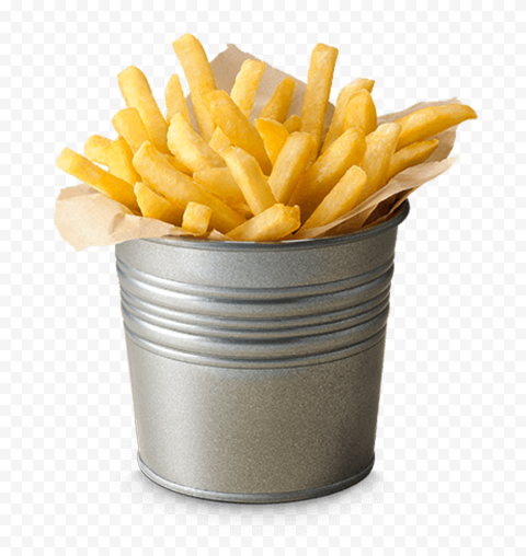 HD Bucket Of French Fries PNG