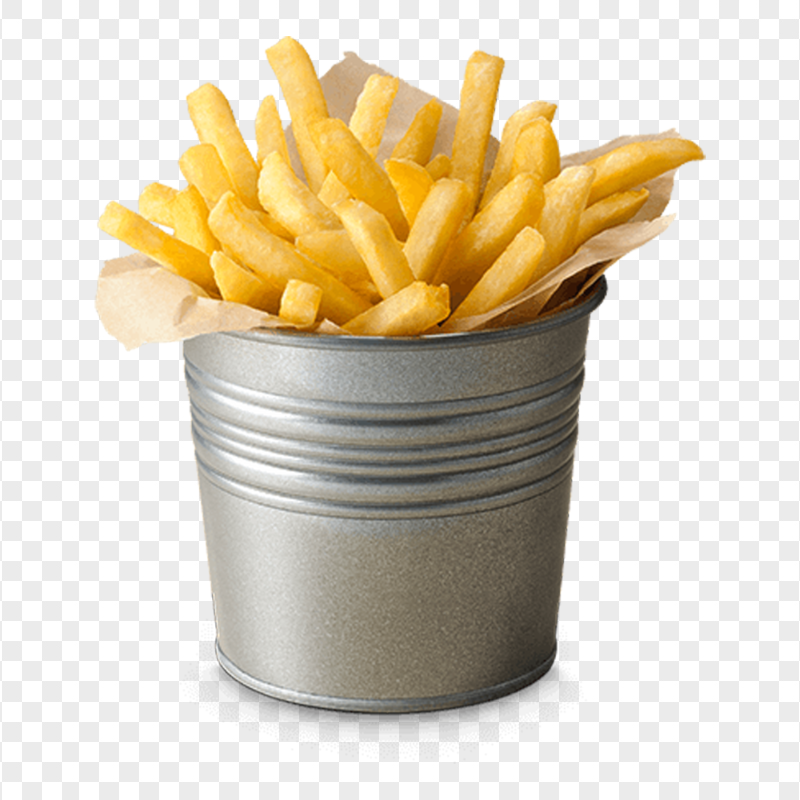 HD Bucket Of French Fries PNG