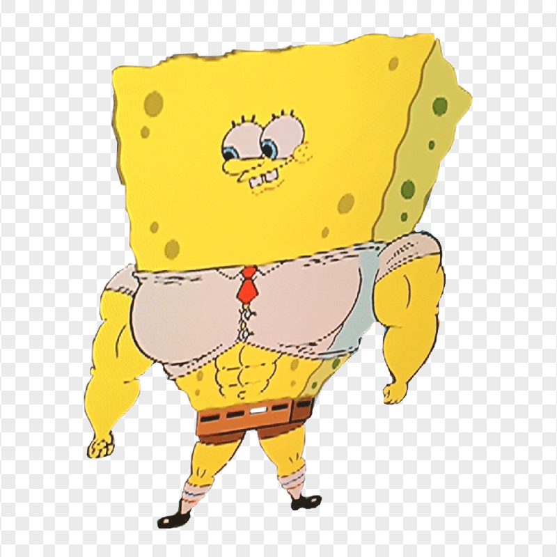 HD Buff Spongeboob Clip Art Style Illustration PNG