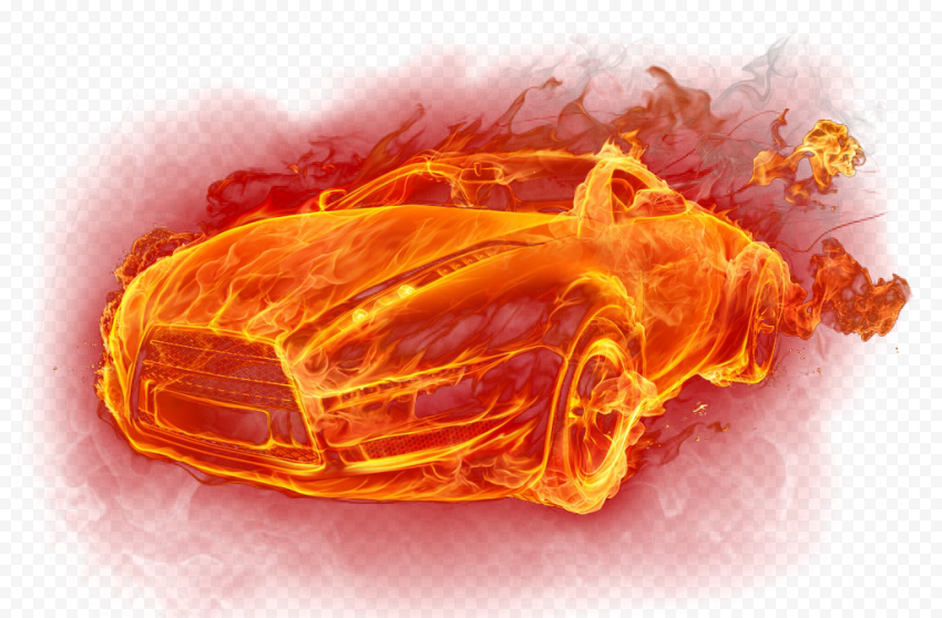 HD Burning Car Vehicle Fire Effect PNG Citypng