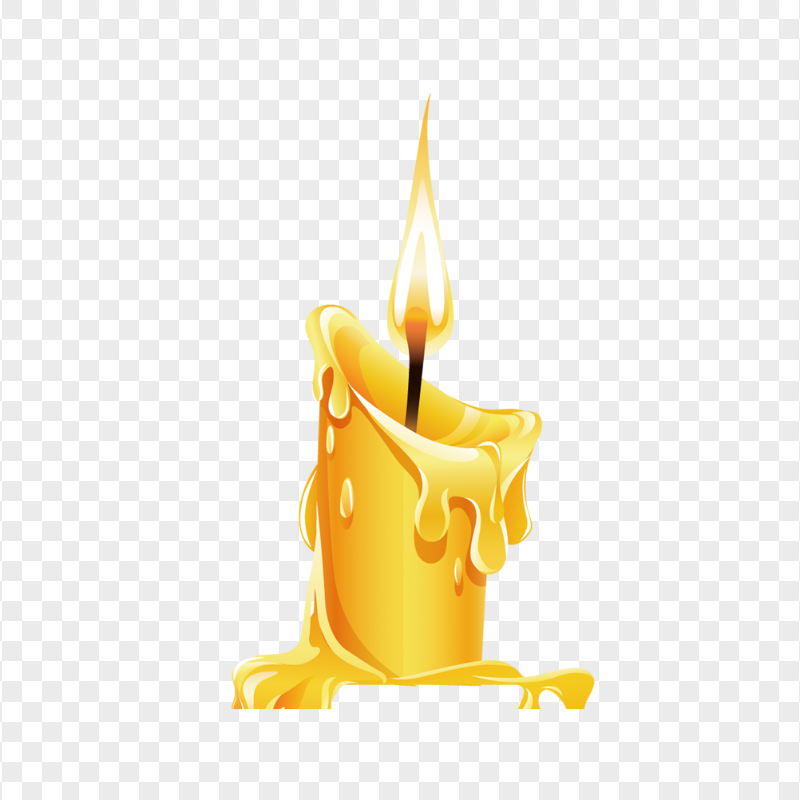 HD Burning Lighted Candle Illustration PNG