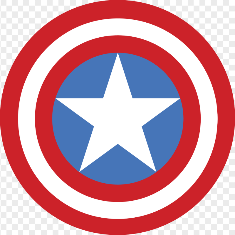 HD Captain America Minimal Shield Logo PNG
