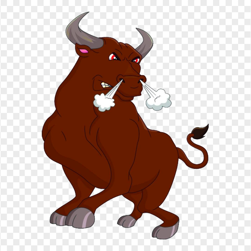 HD Cartoon Angry Taurus Bull PNG