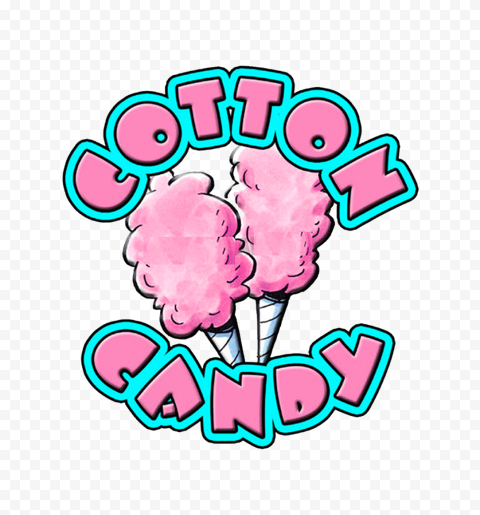 HD Cartoon Candy Cotton Logo PNG
