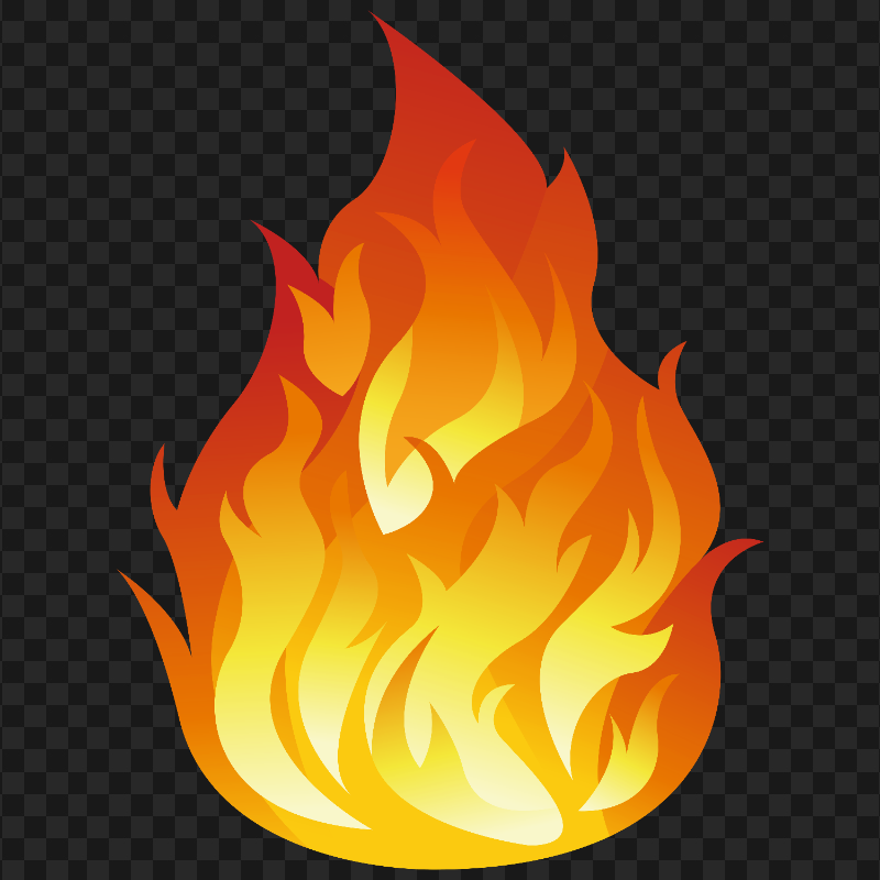 HD Cartoon Illustration Realistic Fire Flame PNG