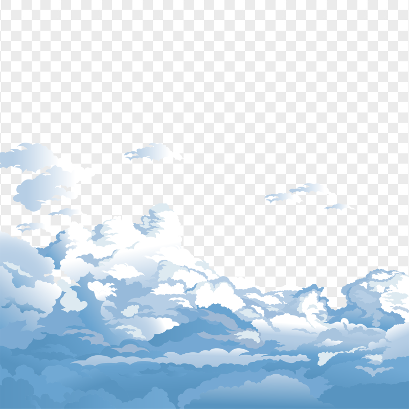 HD Cartoon Illustration Sky Clouds Transparent PNG