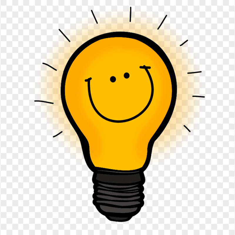 HD Cartoon Light Bulb Character PNG