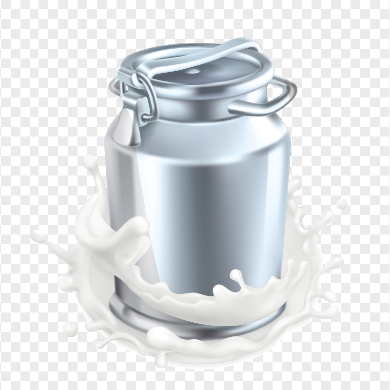 HD Cartoon Milk Churn Bottle Container Can PNG