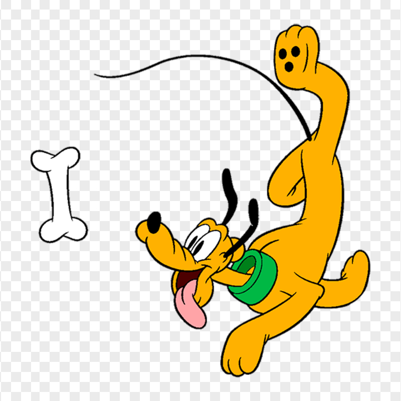 HD Cartoon Pluto Mickey Mouse Running For Bone PNG