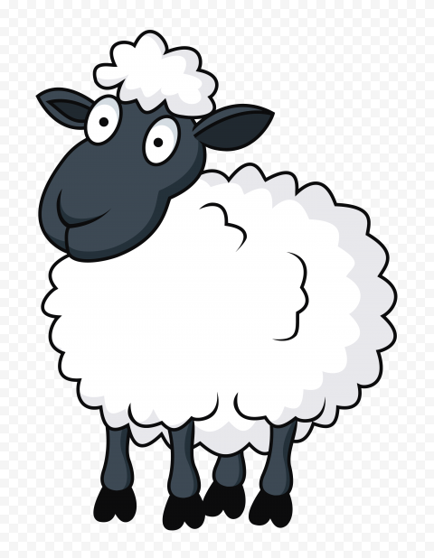 HD Cartoon Sheep Animal Transparent Background