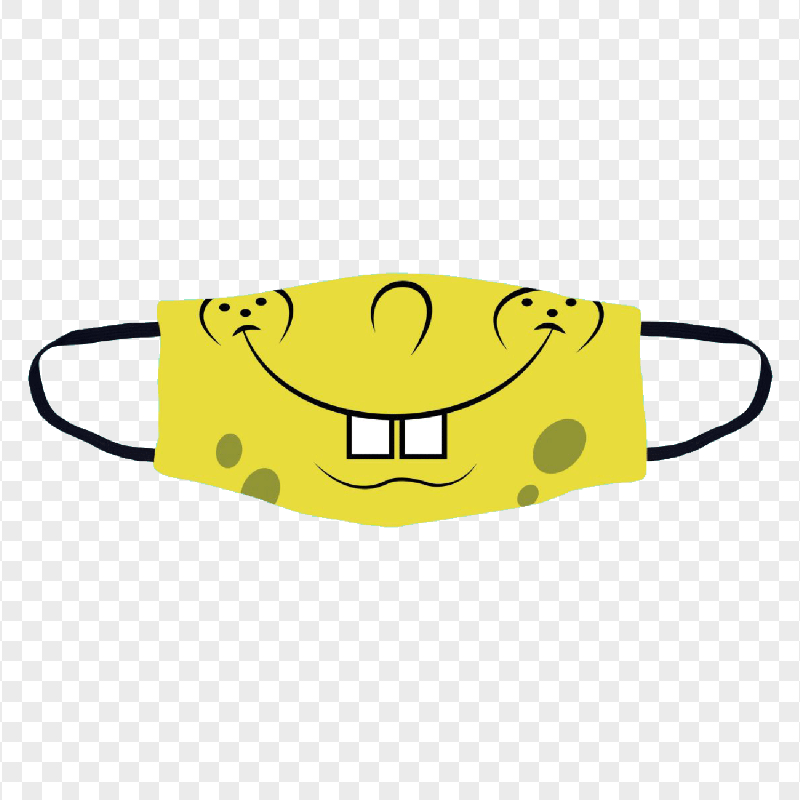 HD Cartoon Spongebob Face Mask Character Face PNG