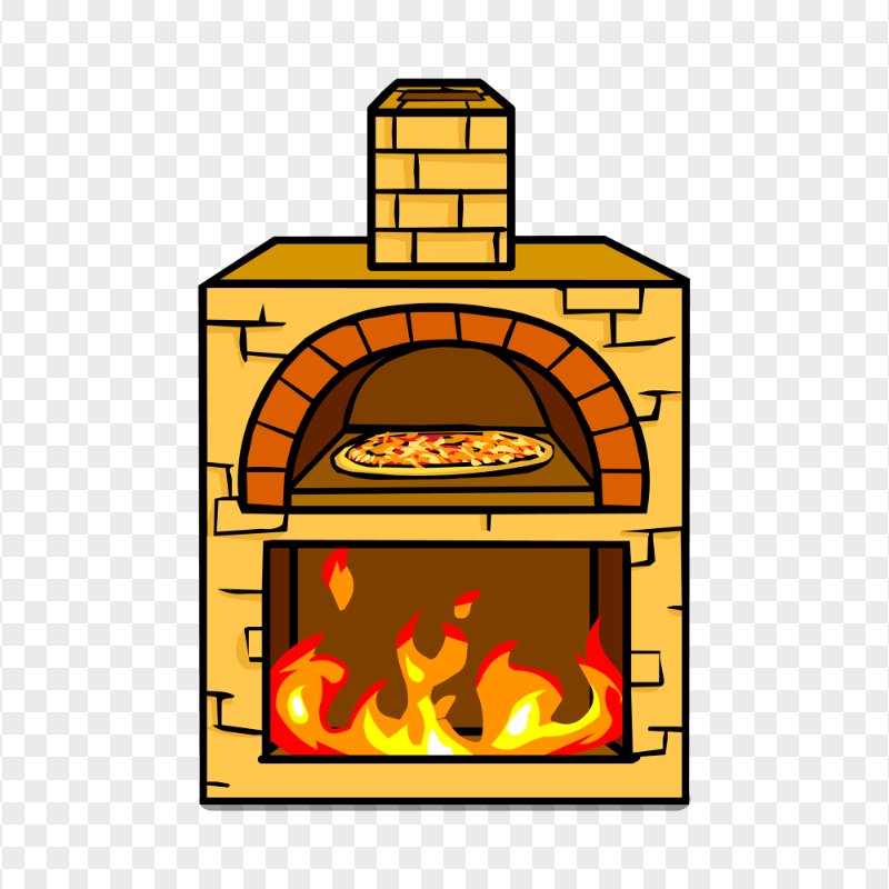 HD Cartoon Vector Pizza Oven PNG