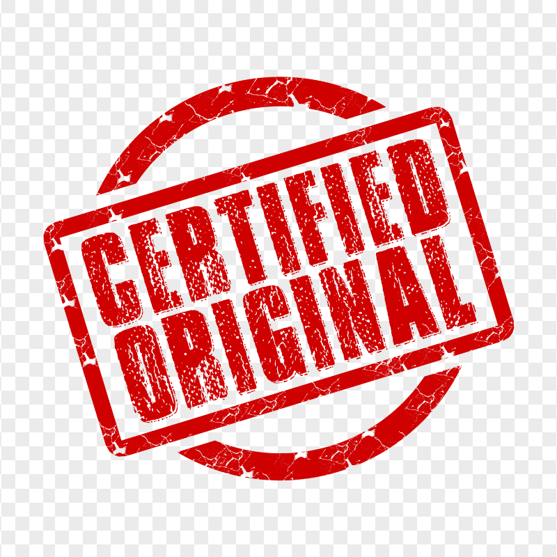 HD Certified Original Red Stamp PNG