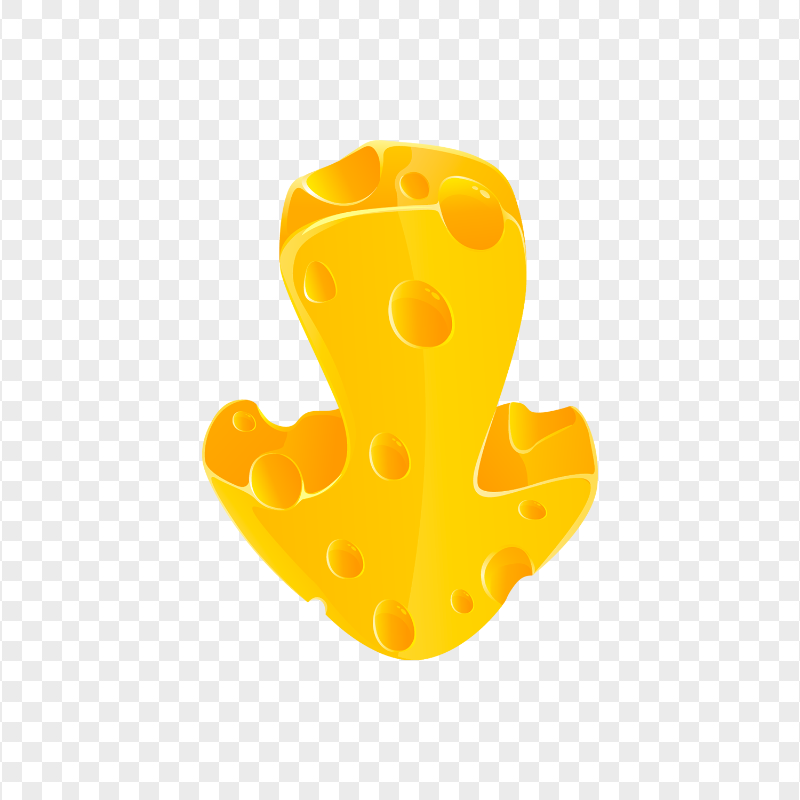 HD Cheese Cartoon Arrow Pointing Down PNG