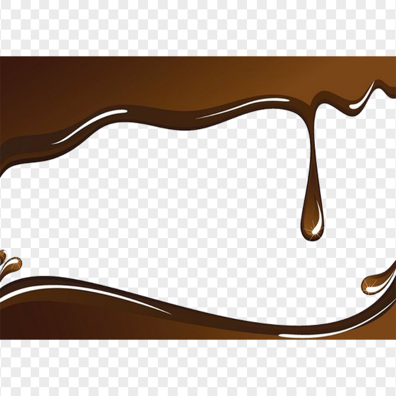 HD Chocolate Melted Frame PNG