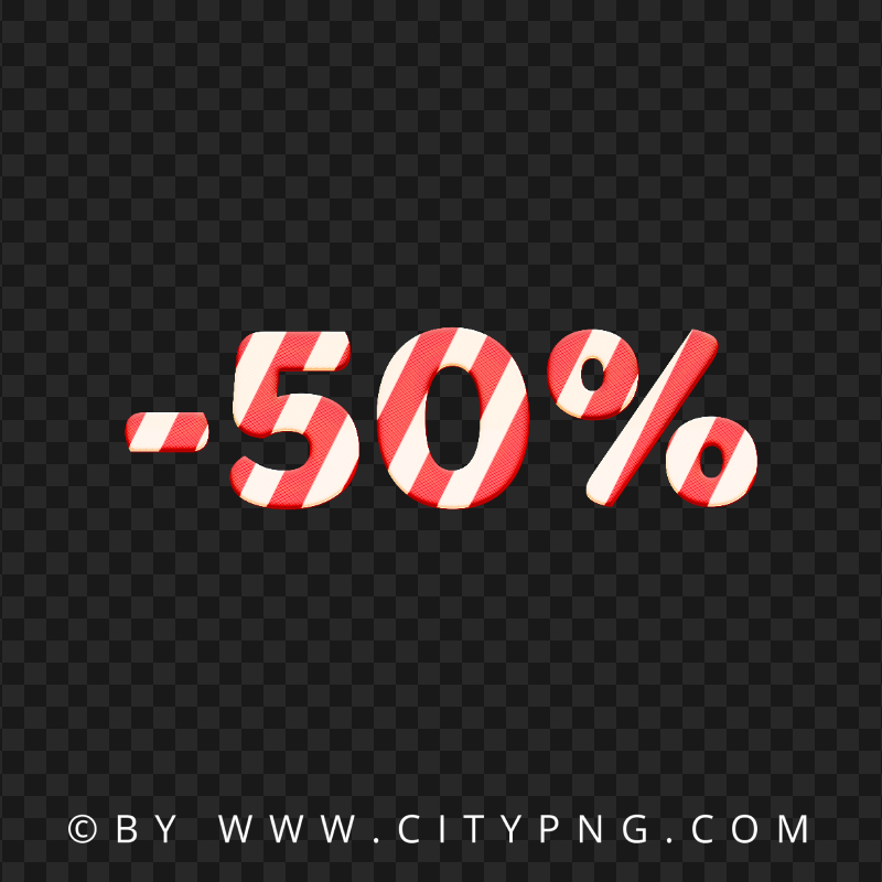 HD Christmas 50 Percent Fifty Holidays Discount PNG