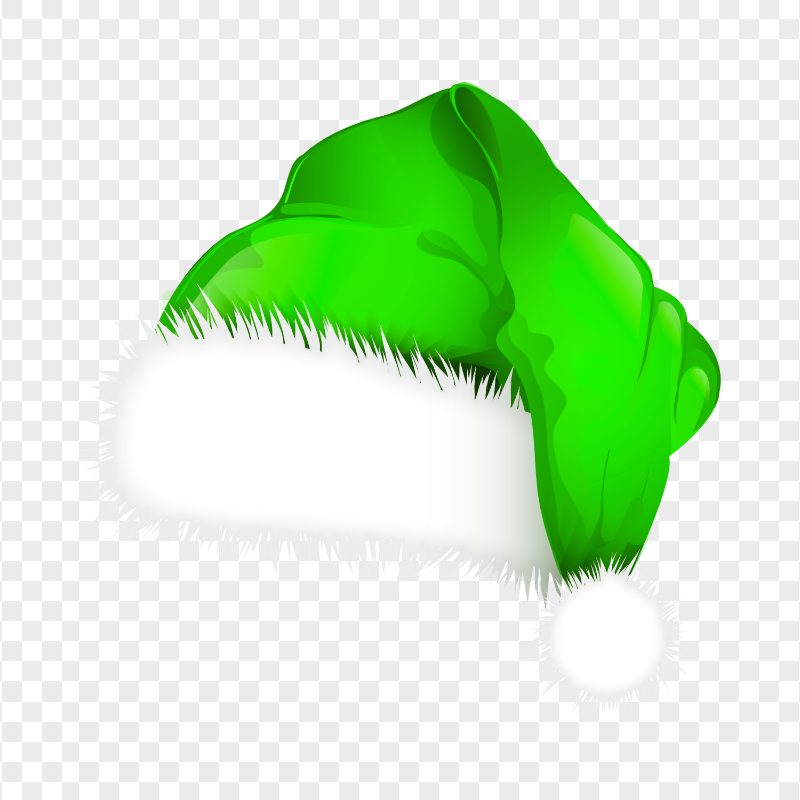 HD Christmas Green Santa Claus Hat Bonnet Illustration PNG