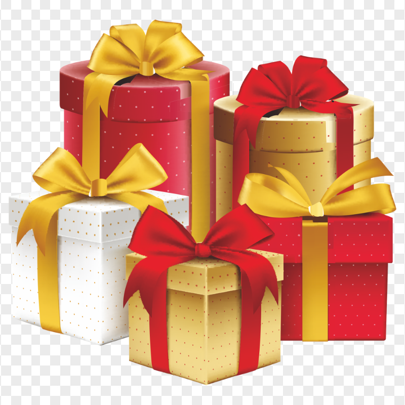 HD Christmas Holiday Gifts Boxes Transparent PNG