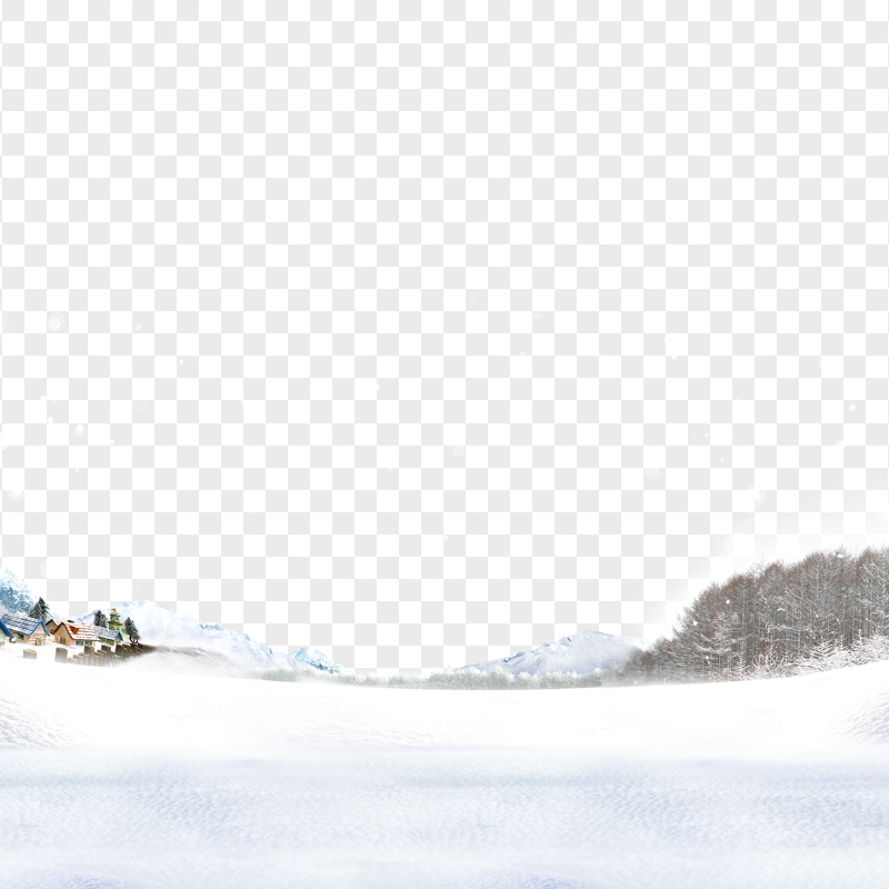 HD Christmas Winter Snowy Scene Transparent PNG