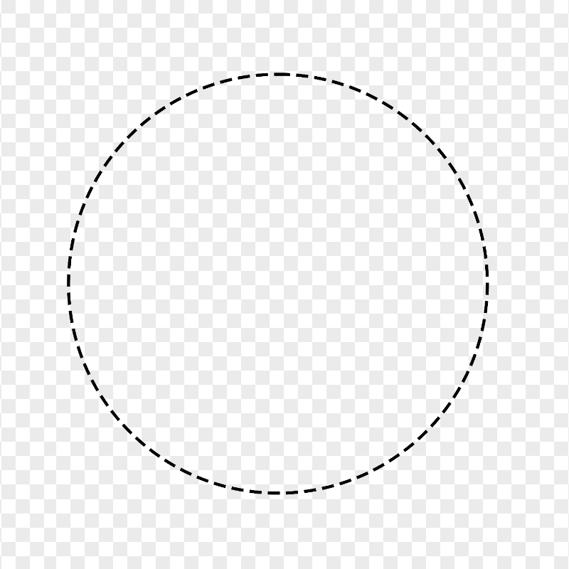 HD Circle Black Dashed Border Transparent PNG