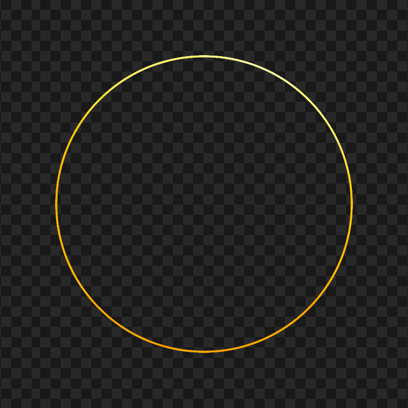 HD Circle Gold Line Border Transparent PNG