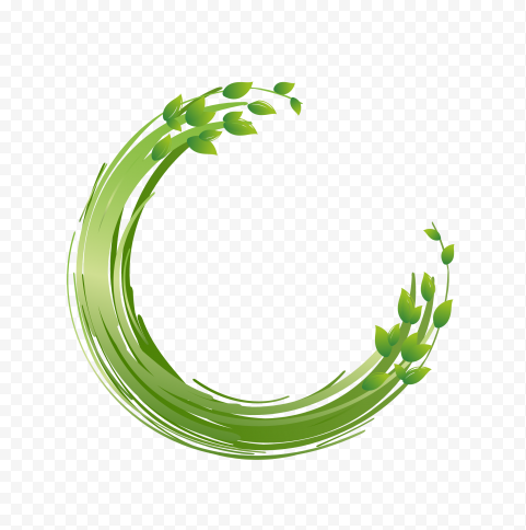 HD Circle Of Green Leaves Illustration PNG