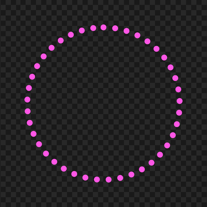 HD Circle Pink Dotted Border Transparent Background