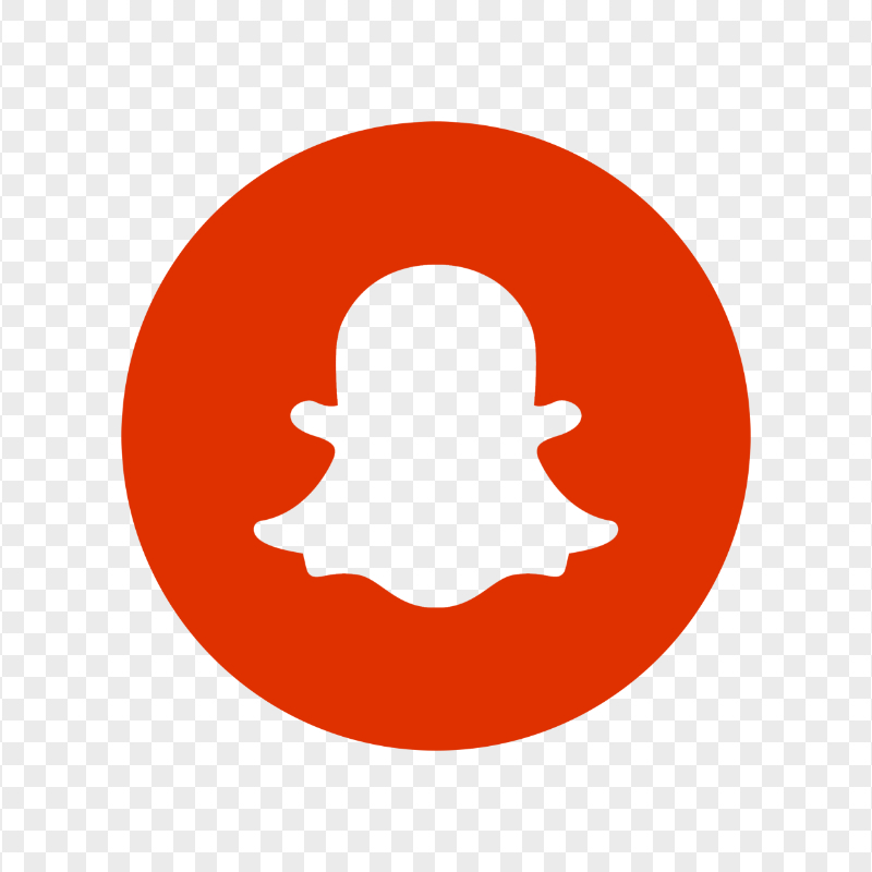 HD Circle Round Red Snapchat Logo Icon PNG Image