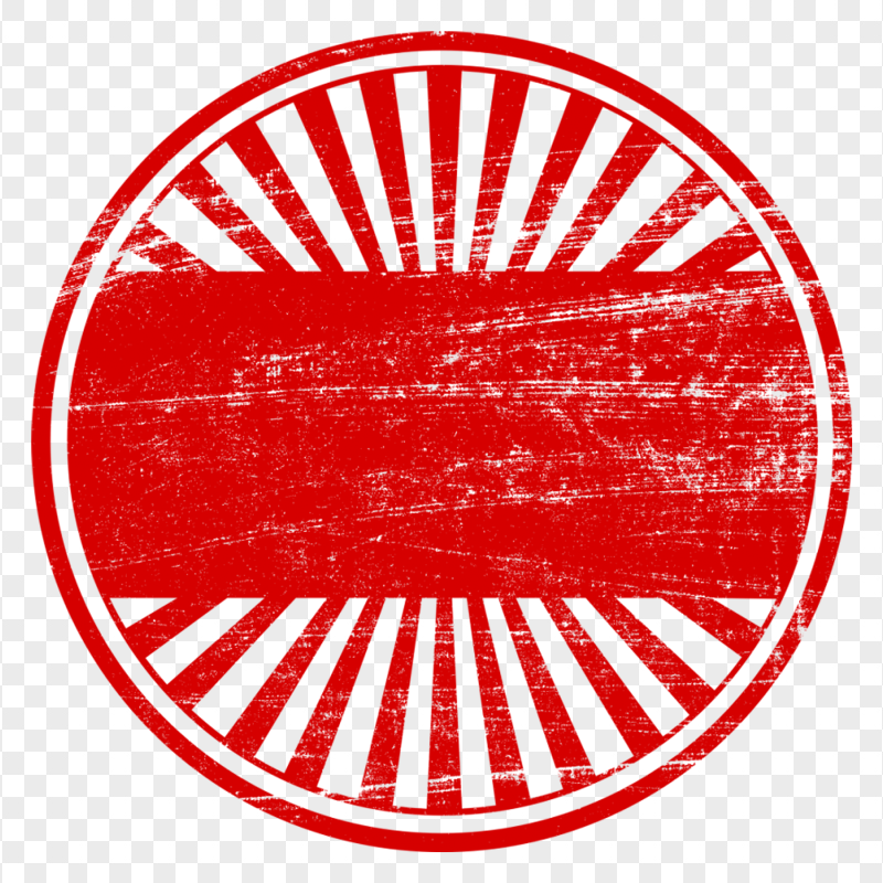 HD Clear Empty Blank Round Red Stamp PNG