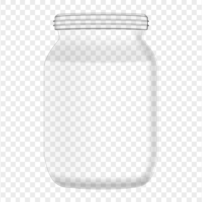 HD Clear Jar Glass Bottle Realistic illustration PNG