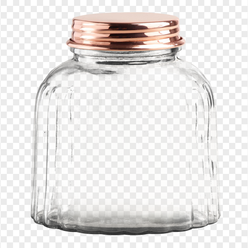 HD Clear Mason Glass Jar Bottle With Lid PNG