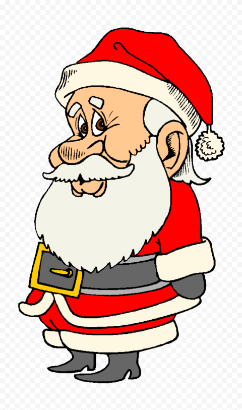 HD Clipart Cartoon Santa Claus Sad Face PNG