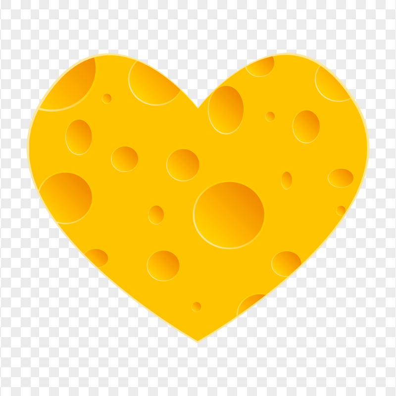 HD Clipart Cheese Heart Shape PNG