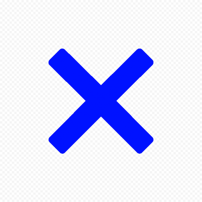 Blue X Icon