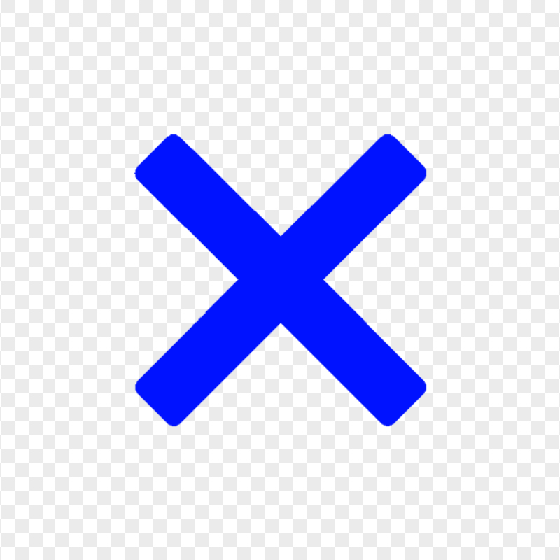 HD Close X Logo Dark Blue Icon Transparent PNG