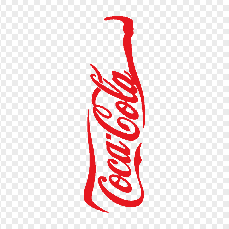 HD Coca Cola Bottle Red Silhouette PNG