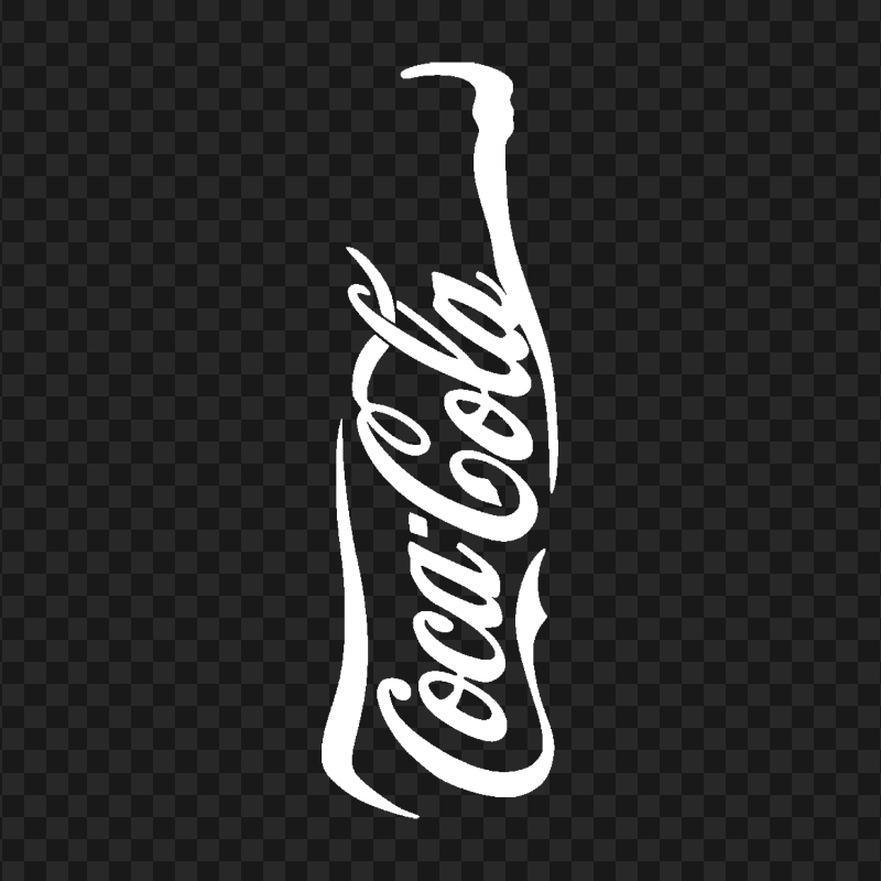 HD Coca Cola Bottle White Silhouette PNG
