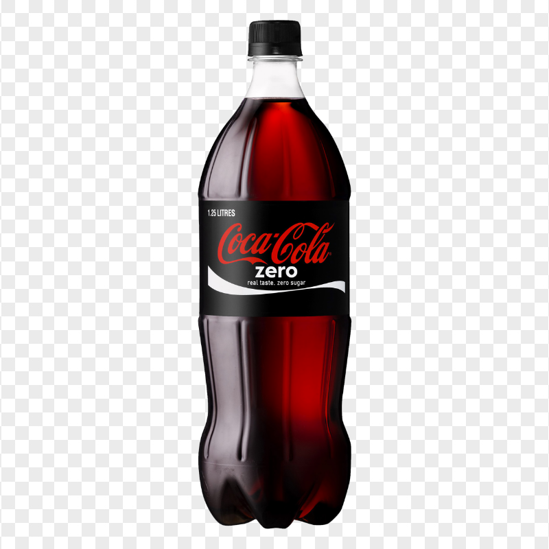 HD Coca Cola Zero Plastic Bottle PNG