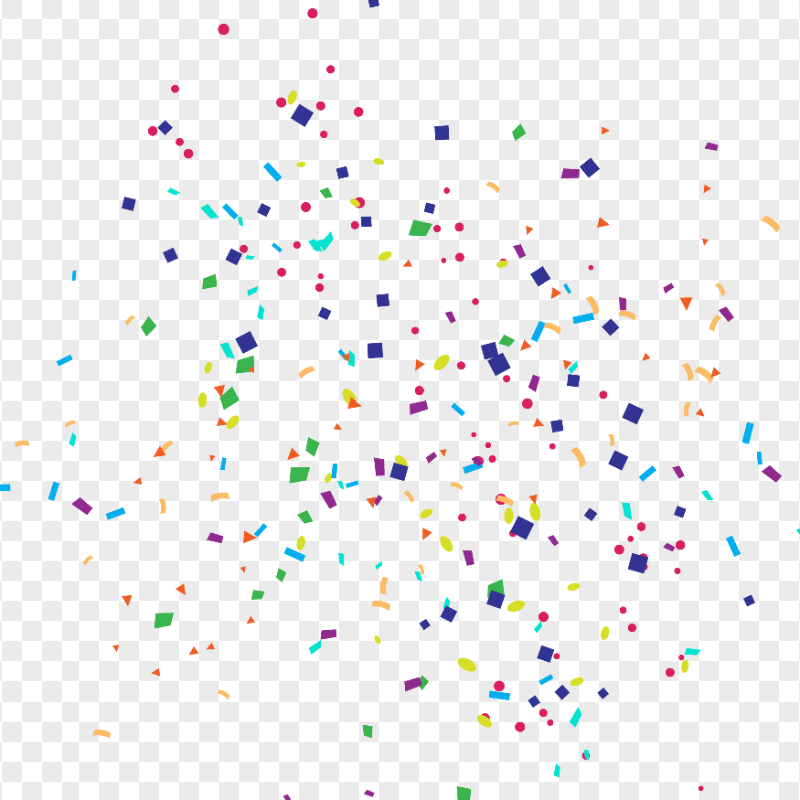 HD Colorful Confetti Birthday Party Decoration PNG