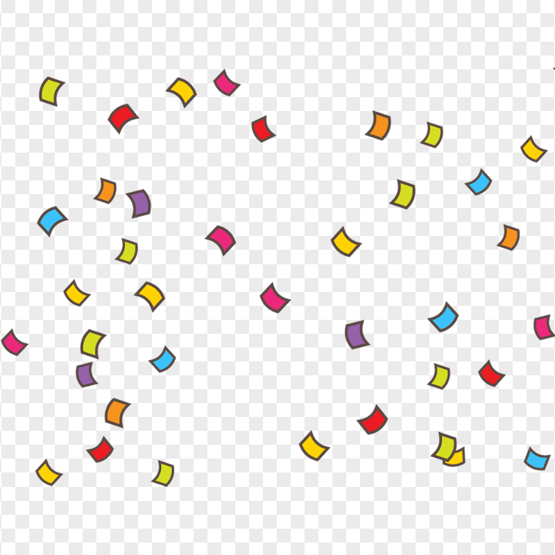 HD Colorful Paper Confetti Clipart PNG
